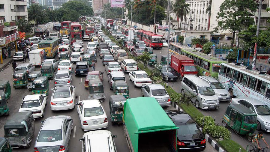 39 on-street parking spots in Dhaka