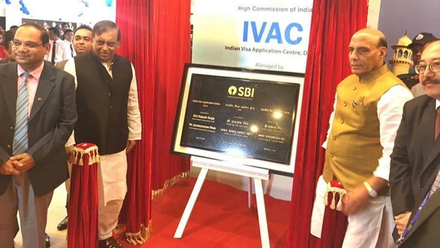 Rajnath opens Indian visa centre in Dhaka