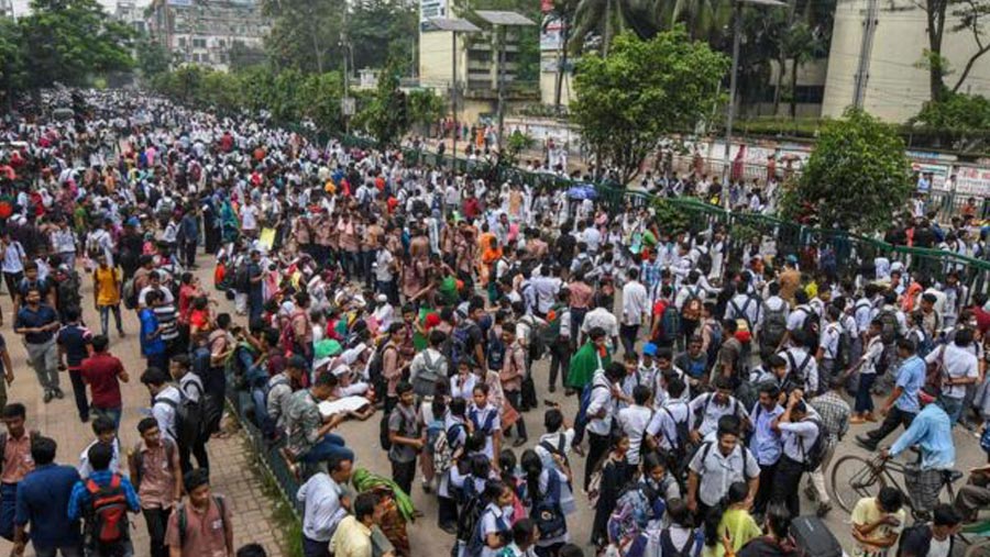 Students attacked during protest
