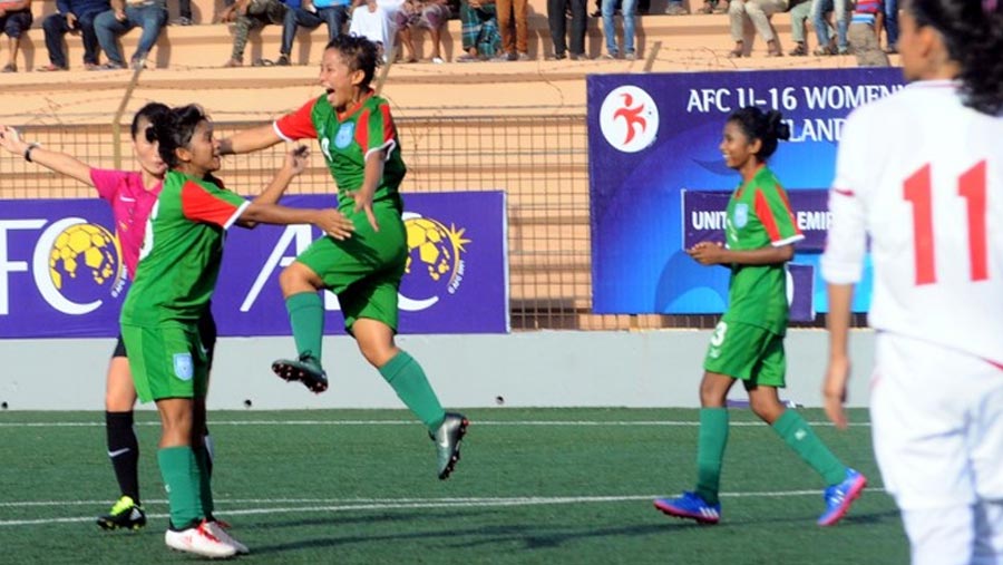 BD U-16 girls thrash UAE 7-0