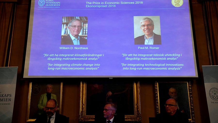 Nordhaus, Romer win Nobel Economics Prize