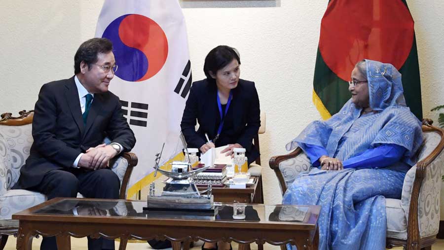 PM seeks Seoul’s support for early resolution of Rohingya crisis