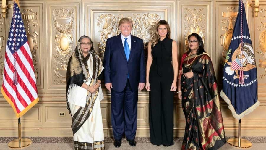 PM Sheikh Hasina exchanges greetings with Trump