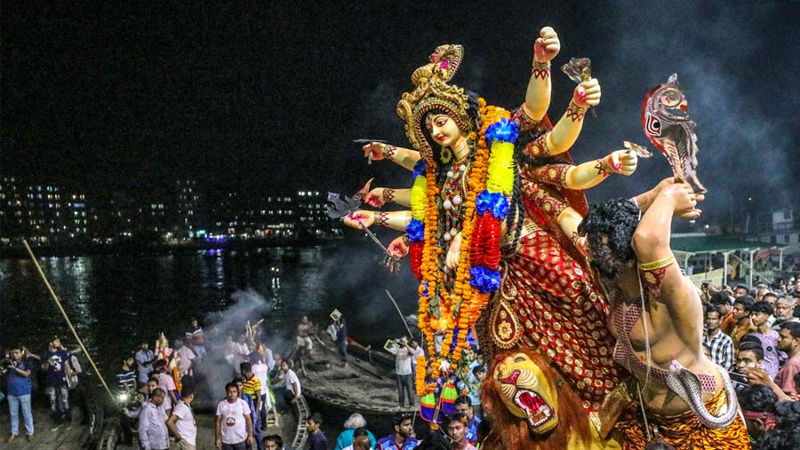 Durga Puja ends with Devi immersion