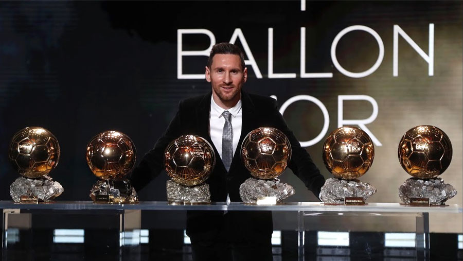 Messi wins Ballon d'Or for record sixth time