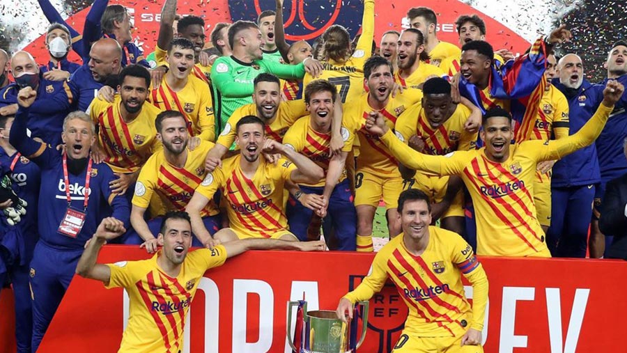 Barca thrash Athletic to win Copa del Rey