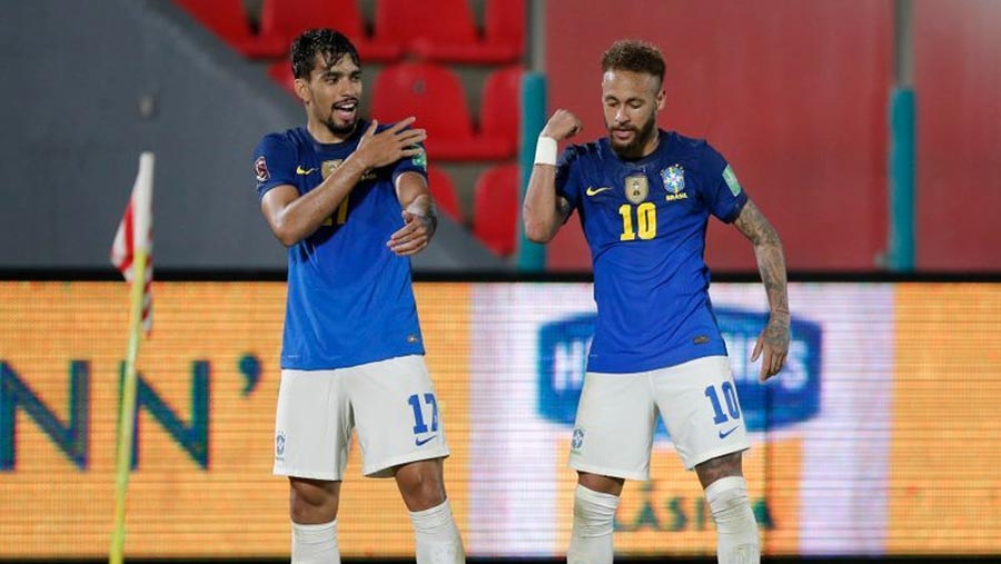 Neymar helps Brazil to perfect six