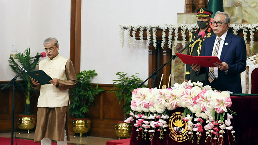 Prof Dr Shamsul Alam sworn-in as state minister