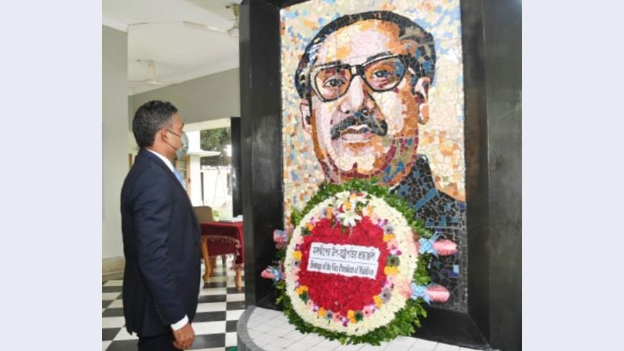 Maldivian Vice President pays tribute to Bangabandhu