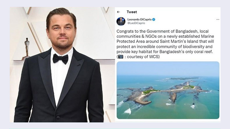 DiCaprio greets Bangladesh on new marine protected area around St Martin's