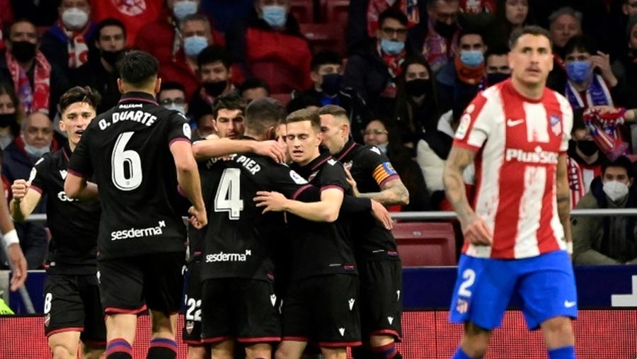 Atletico suffer shock loss to Levante