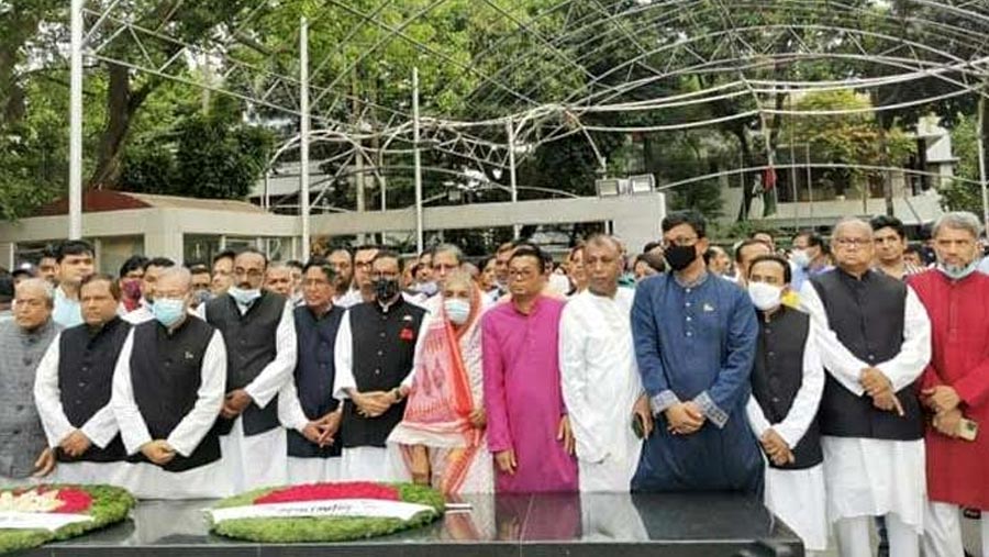 Awami League pays homage to Bangabandhu on Mujibnagar Day