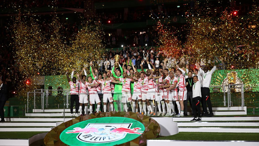 Leipzig win first German Cup on penalties