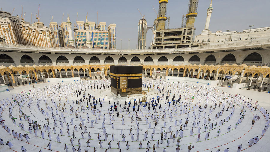 Saudi Arabia receives 1st foreign Hajj pilgrims since Covid began