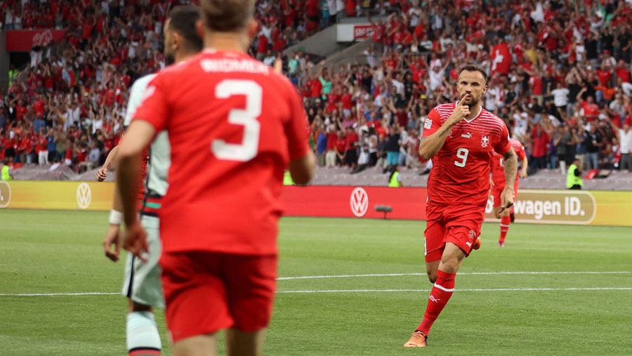 Switzerland score in first minute to beat Portugal