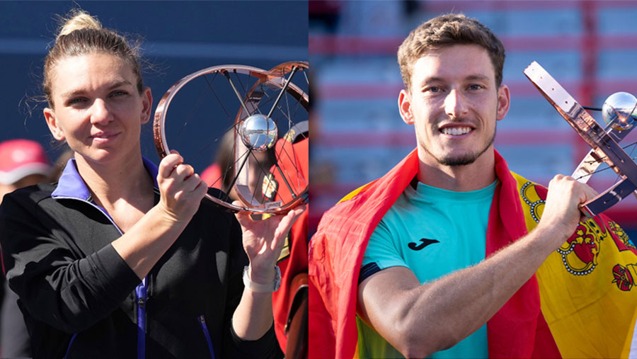 Halep, Pablo Carreno Busta clinch landmark titles in Canada