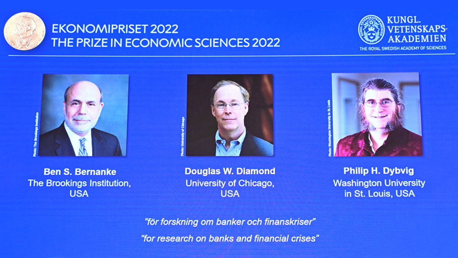 Economic Sciences Nobel for trio’s research on banks and financial crises