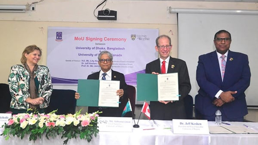 DU sign first ever MoU with Canadian University