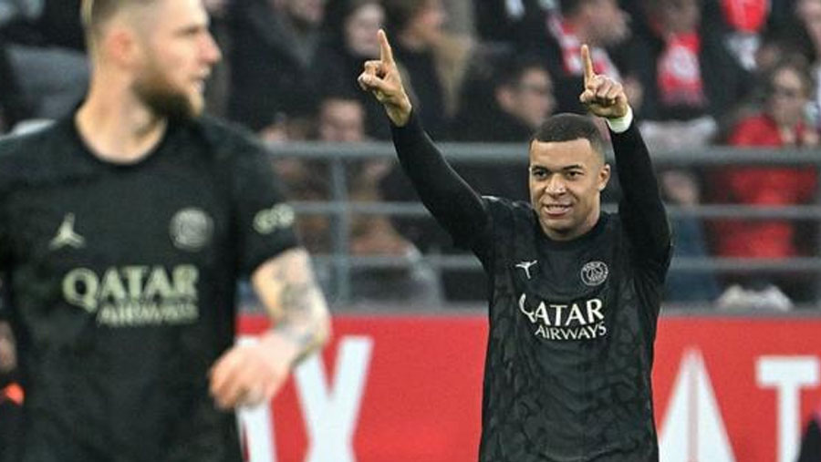 Mbappe nets hat-trick as PSG top Ligue 1