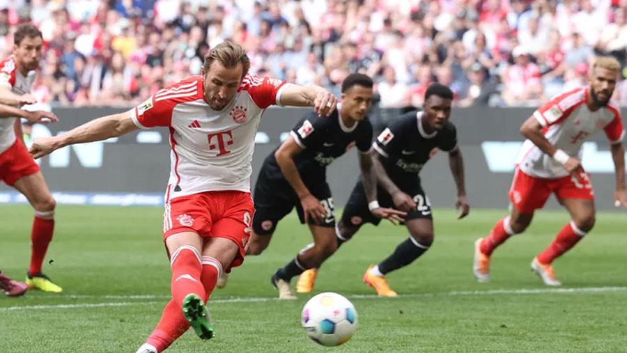 Kane steers Bayern to 2-1 win over Frankfurt
