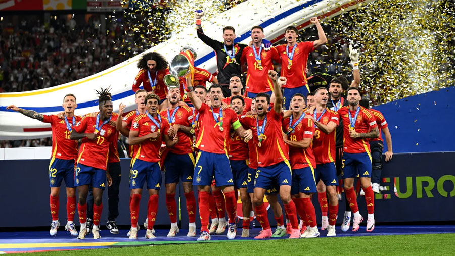 Spain defeat England to claim record 4th European Championship