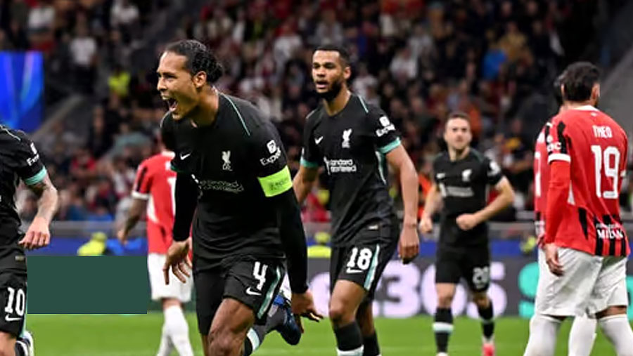 Liverpool win at Milan in C' League opener