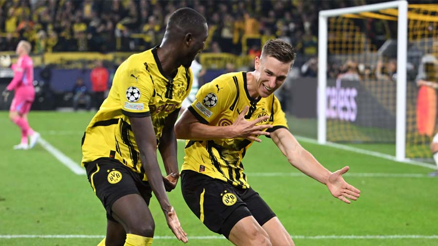 Dortmund put seven past Celtic