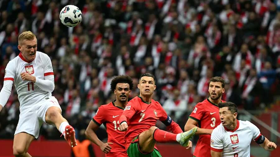 CR7 scores in Portugal's win as Spain sink Denmark