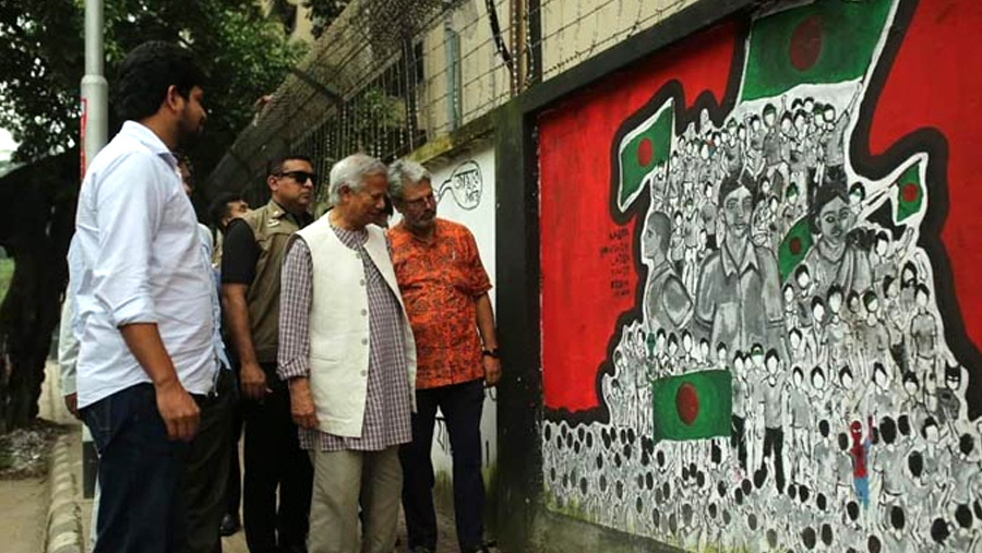 CA visits graffiti drawn by young revolutionaries