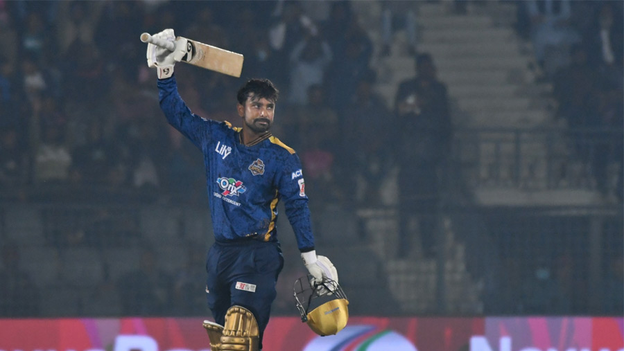 Litton hits fastest BPL ton in Dhaka's win