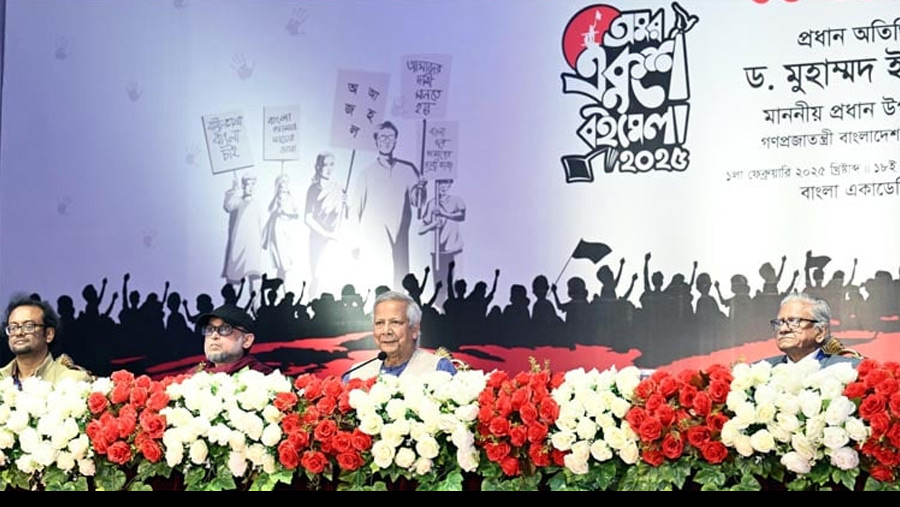 Spirit of Ekushey helps wage July uprising: Yunus