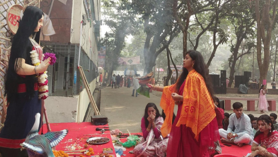 Saraswati Puja celebrated in the country